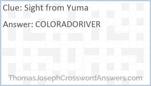 Sight from Yuma Answer