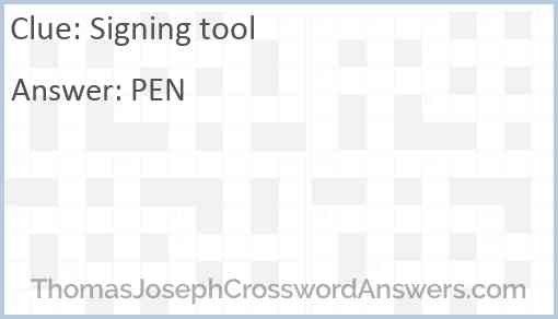 Signing tool Answer
