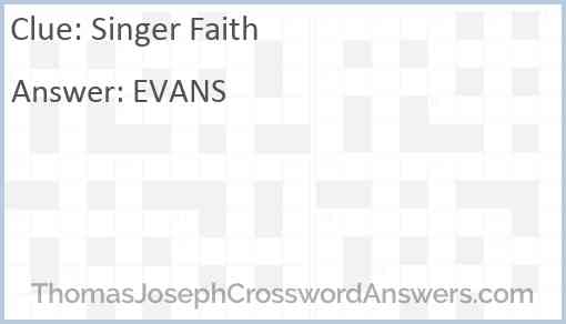 Singer Faith Answer