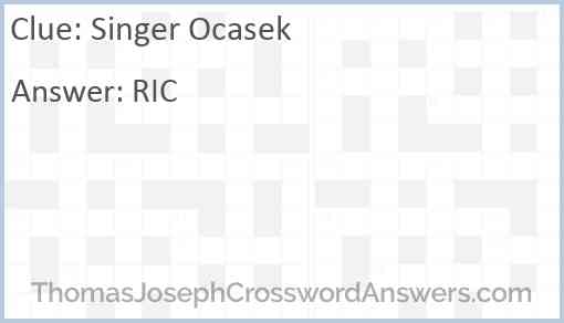 Singer Ocasek Answer