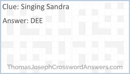 Singing Sandra Answer