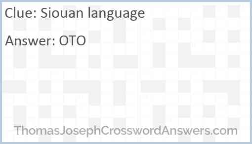 Siouan language Answer