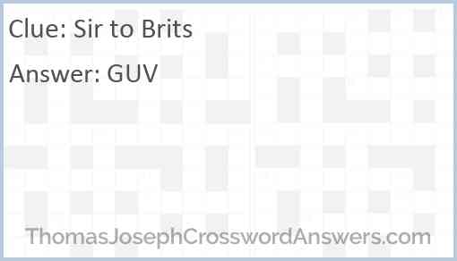 Sir to Brits Answer