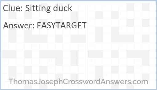 Sitting duck Answer