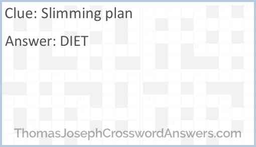 Slimming plan Answer