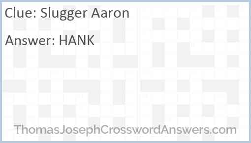 Slugger Aaron Answer