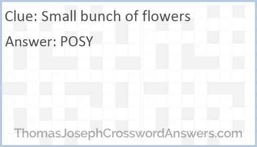 Small bunch of flowers Answer