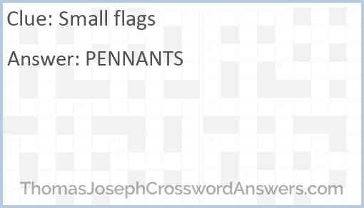 Small flags Answer