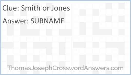 Smith or Jones Answer