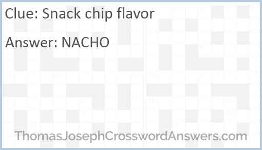 Snack chip flavor Answer