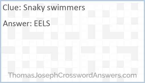 Snaky swimmers Answer