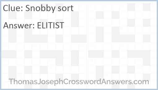 Snobby sort Answer