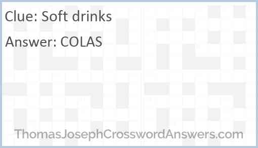 Soft drinks Answer