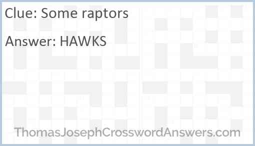 Some raptors Answer