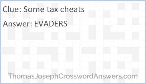 Some tax cheats Answer