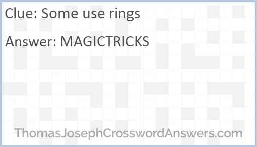 Some use rings Answer