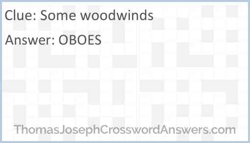 Some woodwinds Answer