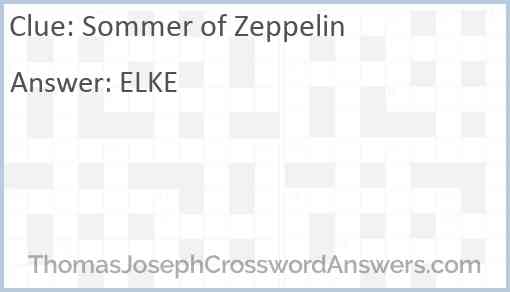 Sommer of Zeppelin Answer