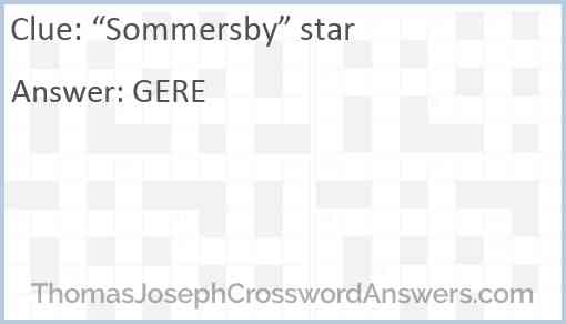 “Sommersby” star Answer