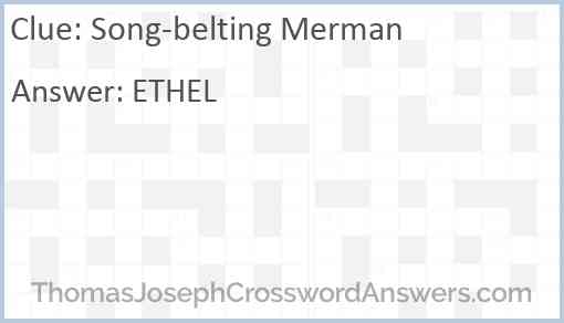 Song-belting Merman Answer
