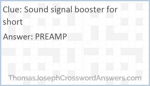 Sound signal booster for short Answer