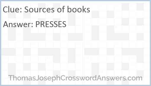 Sources of books Answer