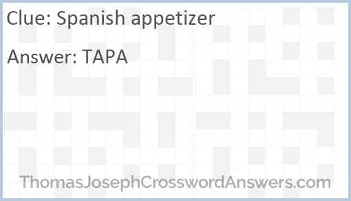 Spanish appetizer Answer