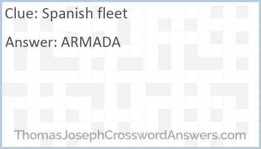 Spanish fleet Answer
