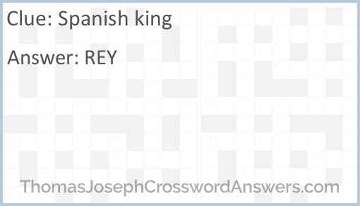 Spanish king Answer