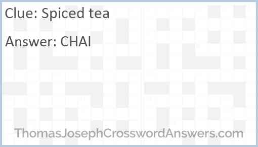 Spiced tea Answer