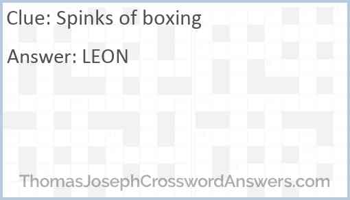Spinks of boxing Answer