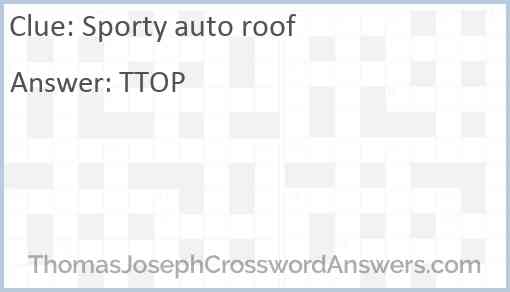 Sporty auto roof Answer