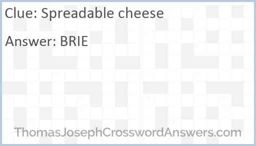 Spreadable cheese Answer