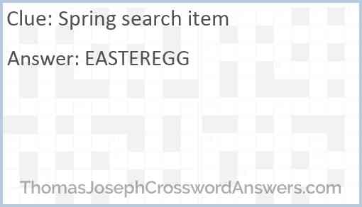 Spring search item Answer