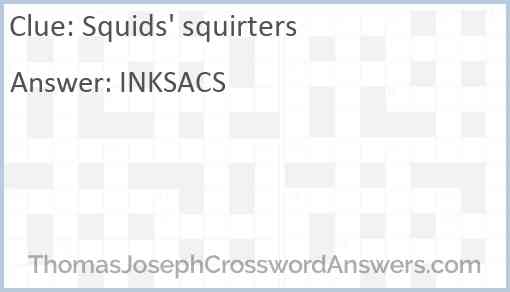 Squids' squirters Answer