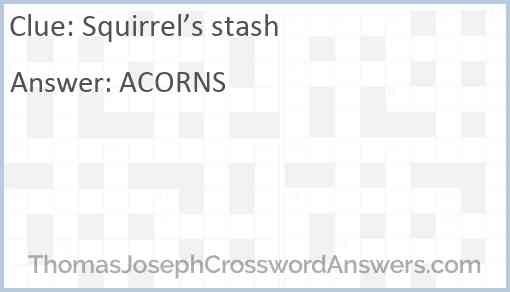 Squirrel’s stash Answer