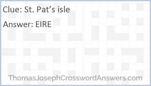 St. Pat’s isle Answer