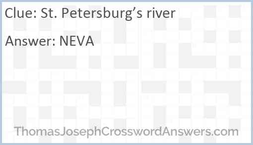 St. Petersburg’s river Answer