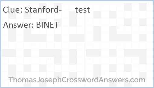 Stanford- — test Answer