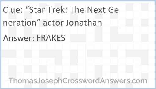 “Star Trek: The Next Generation” actor Jonathan Answer