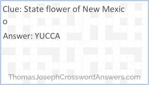 State flower of New Mexico Answer