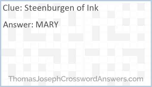 Steenburgen of Ink Answer