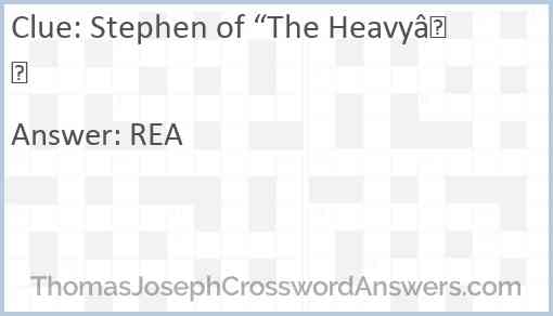 Stephen of “The Heavy” Answer