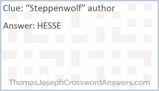 “Steppenwolf” author Answer