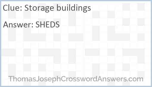 Storage buildings Answer