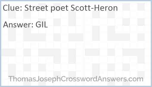 Street poet Scott-Heron Answer