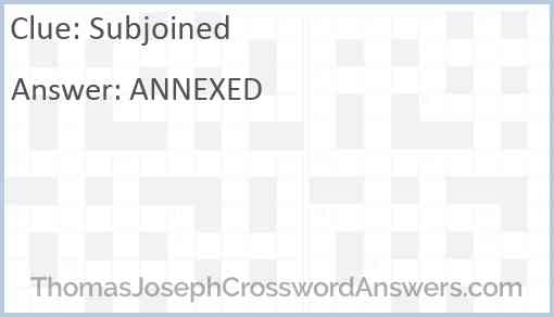 Subjoined Answer