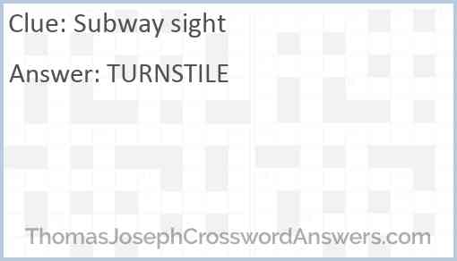 Subway sight Answer