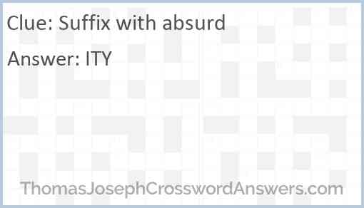 Suffix with absurd Answer