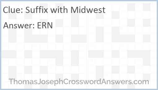 Suffix with Midwest Answer
